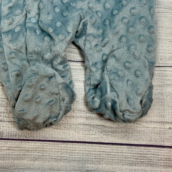 Kyle & Deena Baby Plush Footed Sleeper 3-6M Blue Bear One-Piece - Picture 7 of 11